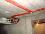 Водяная обвязка калорифера приточной установки в подвале